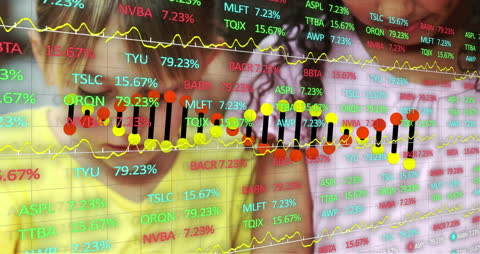Interactive Digital Interface Blending Education with Stock Market Elements