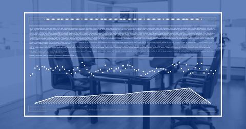 Digital Financial Data Overlay in Modern Office - Download Free Stock Images Pikwizard.com