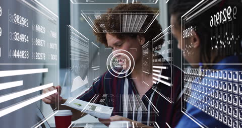 Futuristic Business Meeting with Digital Technology