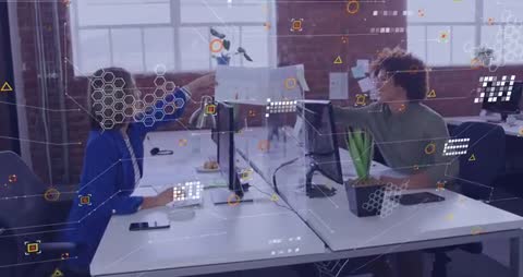 Creative Office Team Engaging in Data Analysis Collaboration