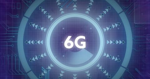 6G Technology in Digital Processing Circle Interface - Download Free Stock Images Pikwizard.com