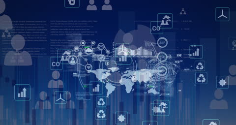 Global Business Data Analysis Technology Concept