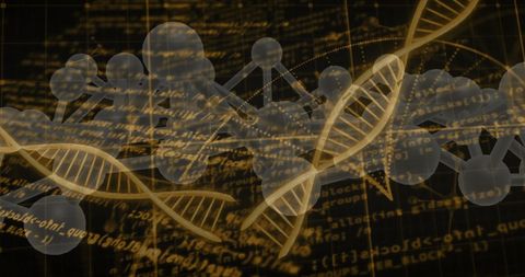 abstract digital dna sequence graphical interface with data streams - Download Free Stock Images Pikwizard.com
