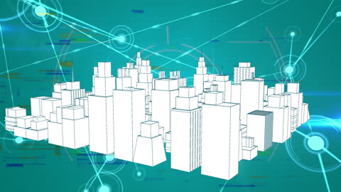 Smart City and AI Network Concept Digital Illustration