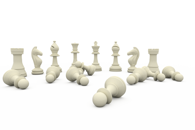 Transparent Background White Chess Pieces Standing and Fallen - Download Free Stock Videos Pikwizard.com