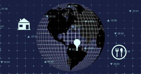 Digital Earth Interface with Timestamps and Markers