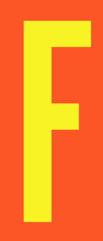 bold geometric letter f on transparent orange-red background - Download Free Stock Videos Pikwizard.com