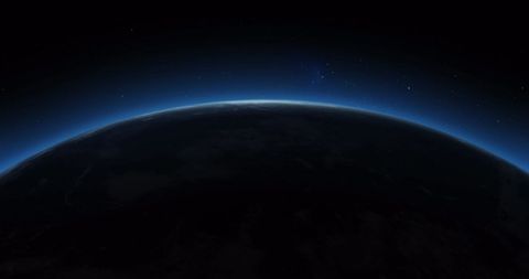 Earth's Curvature with Sunlight Creating Glowing Horizon in Space - Download Free Stock Images Pikwizard.com