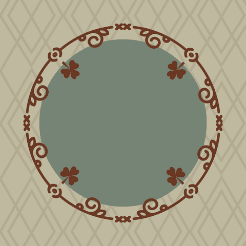 Intricate Shamrock Frame with Transparent Background for St. Patrick's Day