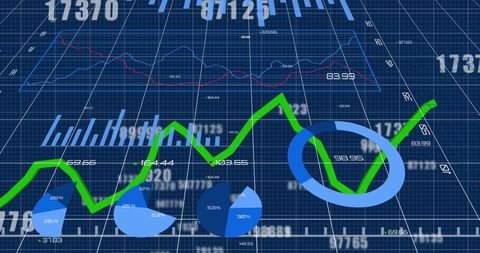 Digital Financial Dashboard with Global Network Statistics - Download Free Stock Images Pikwizard.com