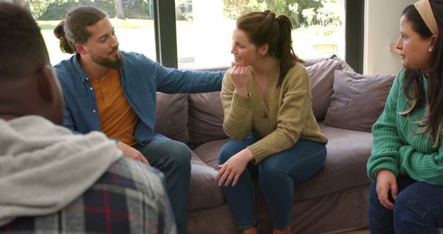 Group Therapy Session with Diverse People Sharing and Listening - Download Free Stock Images Pikwizard.com