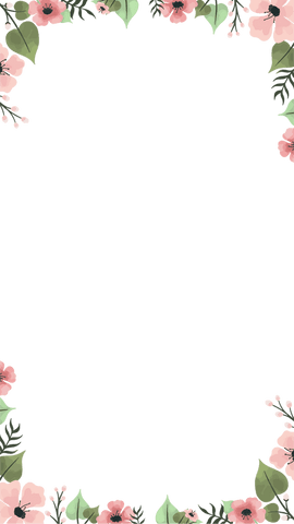 transparent watercolor floral border with pink blossoms and foliage - Download Free Stock Videos Pikwizard.com