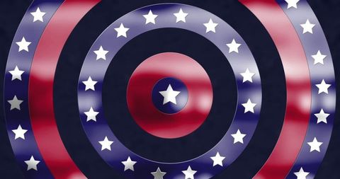 Glossy red and blue patriotic star pattern