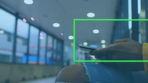 Futuristic Interface with Smartphone in Hands