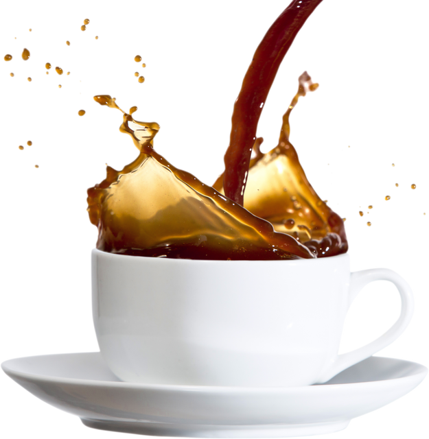 Coffee Splashing in White Ceramic Cup on Transparent Background - Download Free Stock Videos Pikwizard.com