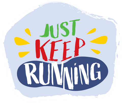inspirational typography just keep running on transparent background - Download Free Stock Videos Pikwizard.com
