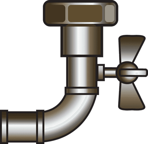 transparent vector of elbow joint pipe with valve and hex fitting - Download Free Stock Videos Pikwizard.com