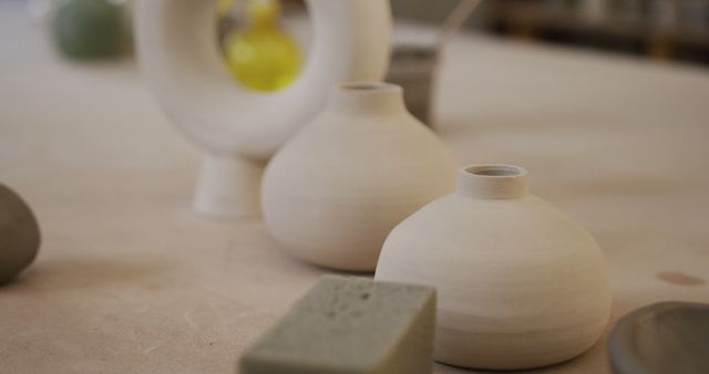 Modern Pottery and Ceramic Art in Studio Workspace - Download Free Stock Images Pikwizard.com