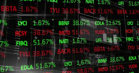 Stock Market Data and Holographic Interface Wall with Financial Analytics - Download Free Stock Images Pikwizard.com