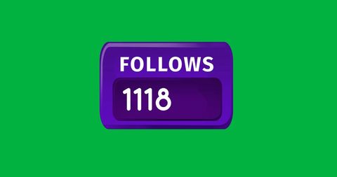 Digital Follower Count Display on Vibrant Background - Download Free Stock Images Pikwizard.com