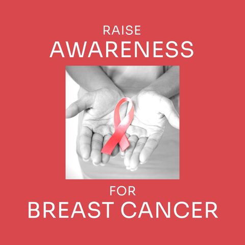 Breast Cancer Awareness Pink Ribbon Support - Download Free Stock Templates Pikwizard.com
