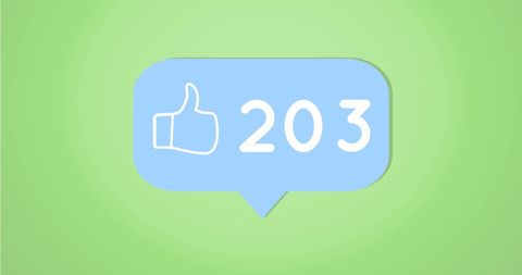 Social Media Like Notification on Green Background - Download Free Stock Images Pikwizard.com