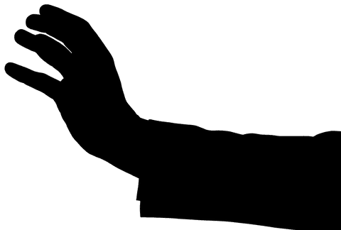 Digital Silhouette of Reaching Human Hand on Transparent Background - Download Free Stock Videos Pikwizard.com