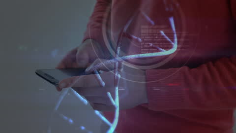 Businesswoman Interacting with Digital Connections on Smartphone