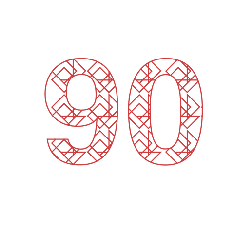 Decorative Red 90 Number on Transparent Background - Download Free Stock Videos Pikwizard.com