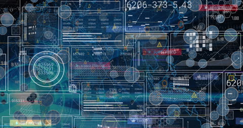 Futuristic Data Processing and Digital Networks Background