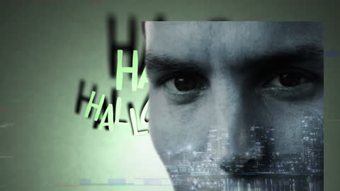 Abstract Fusion of Technology and Identity Concept