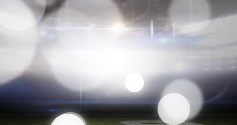 Abstract Light Circles Overlay on Nature Background