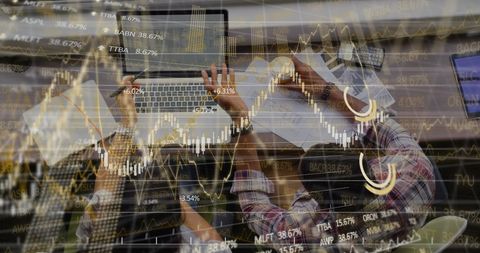 Business Professional Analyzing Financial Data and Trends