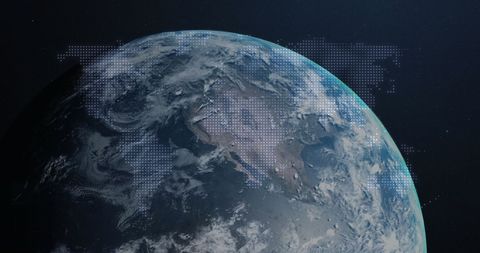 Digital Financial Data Overlay on Planet Earth - Download Free Stock Images Pikwizard.com