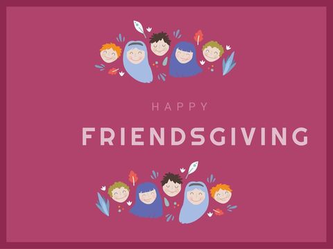 Whimsical Friendsgiving Celebration with Cartoon Smiles - Download Free Stock Templates Pikwizard.com