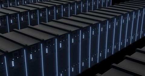 Rows of High-Tech Data Servers in Modern Data Center - Download Free Stock Images Pikwizard.com