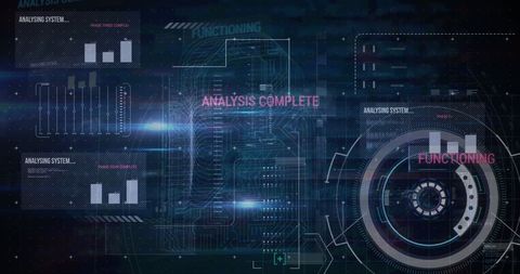 Futuristic Digital Interface with Data Analysis System Display - Download Free Stock Images Pikwizard.com