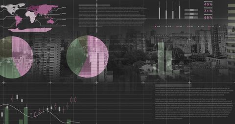 Global Finance Data Visualization Over Urban Cityscape - Download Free Stock Images Pikwizard.com