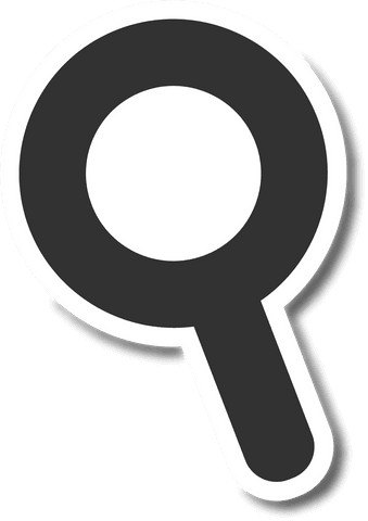black magnifying glass icon on transparent background - Download Free Stock Videos Pikwizard.com