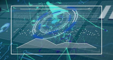 Futuristic Digital Display with Code and Holographic Graphics - Download Free Stock Images Pikwizard.com