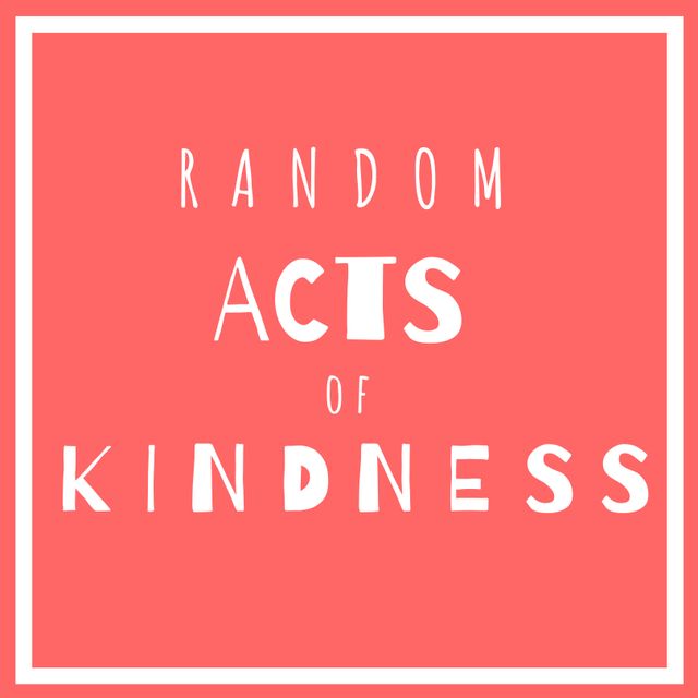 Bright and engaging graphic designed to inspire kindness and compassion, especially useful for social media campaigns promoting positive behaviors and community engagement.