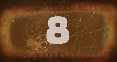 Vintage Number Eight on Weathered Film Background - Download Free Stock Images Pikwizard.com