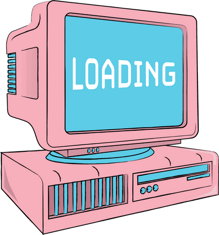 retro computer on transparent background with loading screen - Download Free Stock Videos Pikwizard.com