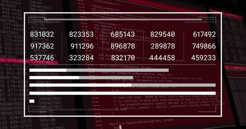 Digital Data Processing Interface with Numeric Codes - Download Free Stock Images Pikwizard.com