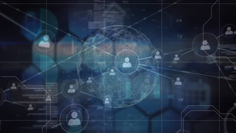 Global Connection Network Visualization with People Icons