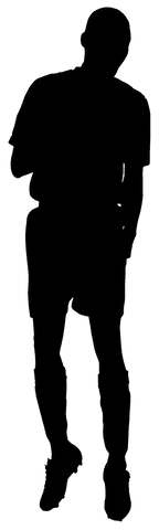 Transparent Outline of Jumping Football Player in Motion - Download Free Stock Videos Pikwizard.com