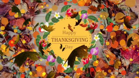 Colorful Autumn Leaves Thanksgiving Greeting