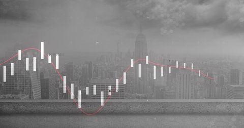 Economic Data Analytics with Cityscape Background