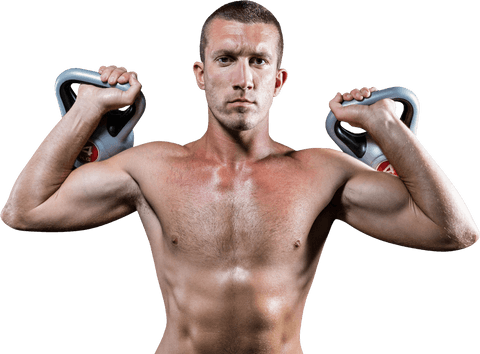 Transparent Athlete Holding Kettlebells with Confidence - Download Free Stock Videos Pikwizard.com