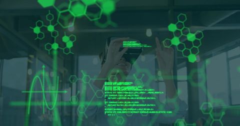 scientist engaged in virtual research using vr headset in modern office - Download Free Stock Images Pikwizard.com